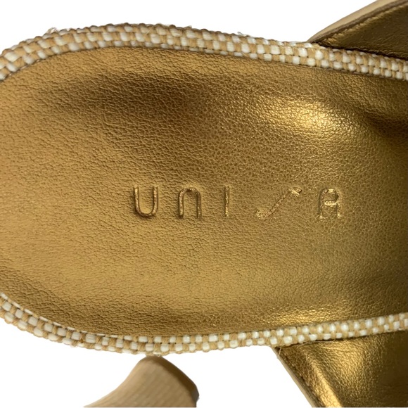 UNISA Gaucho Leather Stone Embellished Wedges Sandals Sz 10 - Picture 8 of 10